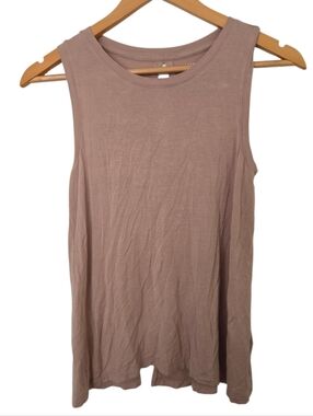 Halogen Tank Top XS Mauve Sleeveless Blouse Minimalist Layering Basic Neutral